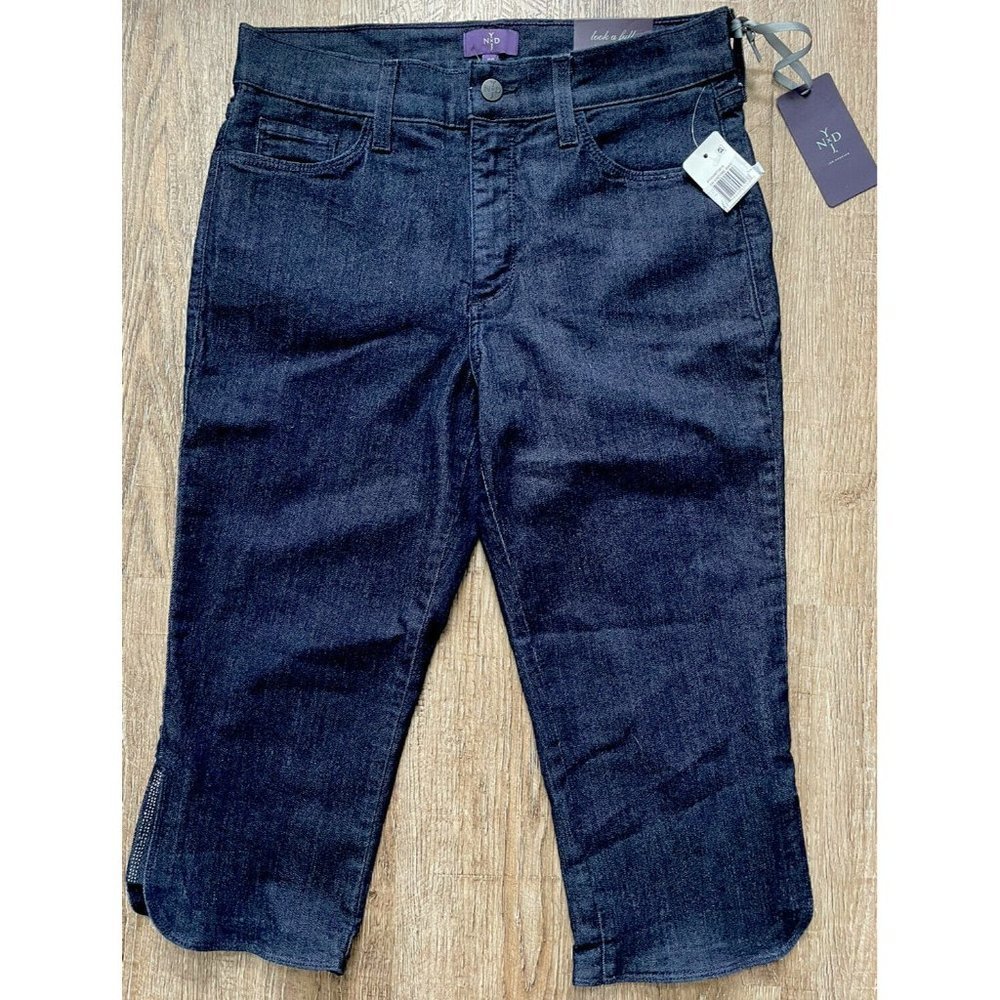 NYDJ Women’s Dark Blue Cropped Slimming Stretch Jean 8P